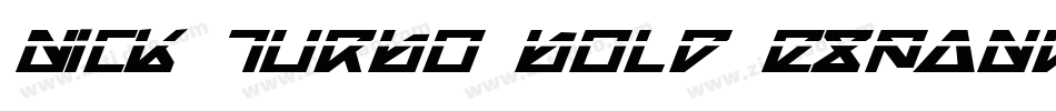 Nick Turbo Bold Expanded Italic字体转换